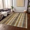 Homeroots 9' X 12' Wheat Ivory And Brown Plaid Washable Indoor Outdoor Area Rug 614027 - alternate 6