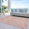 Homeroots 10' X 14' Salmon And Ivory Abstract Washable Indoor Outdoor Area Rug 599759 - alternate 6
