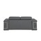 Homeroots 71" Gray And Silver Genuine Leather Loveseat 546442 - alternate 12