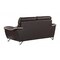 Homeroots 69in Brown And Silver Faux Leather Love Seat 329488 - alternate 6