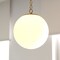 Vaxcel Linden 1-Light Muted Brass Gold Mid-Century Modern Globe Pendant Light with Opal Glass Shade P0454 - alternate 7