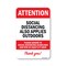 Signmission Public Safety, Social Distancing Also Applies Outdoors, 14in X 10in Aluminum, OS-NS-A-1014-25453 OS-NS-A-1014-25453 - alternate 1