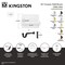 Kingston Brass 30" Ceramic Single Bowl Wall Mount Kitchen Sink with Strainer, White/Matte Black KGPKWS3019180 - alternate 4