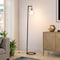 Homeroots 66" Black Reading Floor Lamp With Clear Seeded Glass Empire Shade 523561 - alternate 6