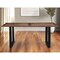 Homeroots 78" Dark Brown And Black Solid Wood Sled Base Dining Table 521831 - alternate 10