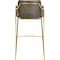 Leisuremod Axis Velvet/Polyester/Leather Bar Stool - Stainless Steel Base, Low Back & Armrests, 2PK ACG29CH2 - alternate 5