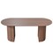 Homeroots 79" Brown Solid Wood Double Pedestal Base Oval Dining Table 720469 - alternate 1