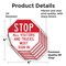 Signmission Stop All Visitors and Trucks Must S, 4 inch X 4 inch, Vinyl Decal, 5PK OC-D-5PACK-4-245 - alternate 3