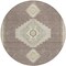 Homeroots 8' Taupe Gray And Ivory Round Oriental Washable Indoor Outdoor Area Rug 598450 - alternate 6