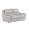 Homeroots 69in Light Gray and Silver Leather Loveseat 720580 - alternate 8