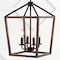 Jonathan Y Oria 13" 4-Light Iron Farmhouse Industrial Lantern LED Pendant, Oil Rubbed Bronze/Faux Wood JYL1322A - alternate 8