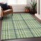 Homeroots 5' X 8' Green And Ivory Plaid Washable Indoor Outdoor Area Rug 601471 - alternate 4