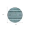 Homeroots 8' Teal Blue Ivory And Gray Round Southwestern Washable Indoor Outdoor Area Rug 582862 - alternate 7