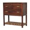 Homeroots 32" Brown Solid Wood Two Drawer Nightstand With Leather Shelf 651505 - alternate 6