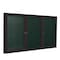 Ghent Indoor/Outdoor Enclosed Vinyl Bulletin Board, Bronze Aluminum Frame, 3'H x 6'W, 3 Door, Ebony PB33672VX-183 - alternate 1