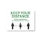 Signmission Public Safety, Keep Your Distance Social Distance In Public Places, 14in X 10in, OS-NS-A-1014-25454 OS-NS-A-1014-25454 - alternate 1