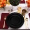 Smarty Had A Party 7.5" Black Vintage Rim Round Disposable Plastic Appetizer/Salad Plates (120 Plates), 120PK 867B-CASE - alternate 10