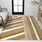 Jonathan Y Retro Rainbow Contemporary Stripe Red/Gold/Cream 4 ft. x 6 ft. Area Rug DZC102C-4 - alternate 1