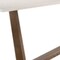 Homeroots 87" White And Walnut Rectangular Manufactured Wood And Solid Manufactured Wood Dining Table 486044 - alternate 4