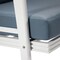 Leisuremod Walbrooke 3-Piece Outdoor Patio Set, White Aluminum Frame & Removable Cushions, Navy Blue WW-57-31NBU - alternate 7