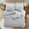 Homeroots Gray Twin Polyester 180 Thread Count Washable Duvet Cover Set 529030 - alternate 7