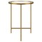 Homeroots 24" Gold And Clear Glass And Steel Round End Table 543831 - alternate 5