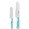 Martha Stewart Everyday Keswick 2 Piece Santoku Knife and Sheath Set in Teal 141041.02 - alternate 1