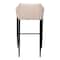 Homeroots 30" Beige And Black Fabric And Steel Bar Height Bar Chair 555670 - alternate 8