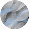Homeroots 8' Sky Blue Gray And Silver Round Abstract Washable Indoor Outdoor Area Rug 616768 - alternate 6
