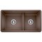 Blanco Precis Reversible 1-3/4 w/Low Divide, Cafe Brown 442528 - alternate 1