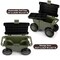 Pure Garden Rolling Garden Cart w/ Seat Plastic Storage w/ Bench & Interior Tool Tray Gardening Stool 50-LG1502 - alternate 8