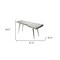 Homeroots 68" Silver Metal Writing Desk 389427 - alternate 4