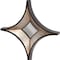 Homeroots 17" Dark Brown Diamond Framed Accent Mirror 376402 - alternate 4