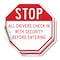 Signmission Stop All Drivers Check in With Secu, 4 inch X 4 inch, Vinyl ...
