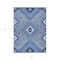 Homeroots 5' X 8' Blue Gray And Ivory Tribal Washable Indoor Outdoor Area Rug 598101 - alternate 5
