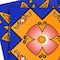 Homeroots 4" x 4" Blue and Gold Celestial Mosaic Peel and Stick Removable Tiles 400441 - alternate 3