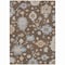 Homeroots 3' X 5' Chocolate Beige And Blue Floral Washable Indoor Outdoor Area Rug 606146 - alternate 9