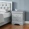 Homeroots 24" Platinum Two Drawers Nightstand 347111 - alternate 6