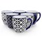 Elama Flyn 6 Piece 16 Ounce Assorted Design Stoneware Mug Set in Navy Blue and White 750123729M - alternate 6