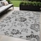 Homeroots 5' X 8' Gray Charcoal And Silver Floral Washable Indoor Outdoor Area Rug 589471 - alternate 1