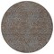 Homeroots 8' Brown And Light Blue Round Abstract Washable Indoor Outdoor Area Rug 599792 - alternate 4