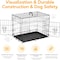 Fluffydream HENGLIN-24in Double Door Dog Cage 3A88PTCRAT2DOOR24 - alternate 4