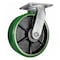 Hyw Products Heavy Duty Caster 10in x 3in Green Polyurethane on Cast Iron Wheel - Swivel 53-10S-A1-PC - alternate 3