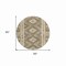 Homeroots 8' Beige Round Geometric Washable Indoor Outdoor Area Rug 607424 - alternate 7