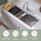Whitehaus Collection Whitehaus 45 in Undermount Single Bowl 16 Gauge Brushed Stainless Steel Workstation Sink WHSW4519 - alternate 5
