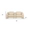 Homeroots 89in Cream and Silver Italian Leather Power Reclining Loveseat With Storage 720523 - alternate 7