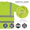 Ergodyne Hi-Vis Shirt, 3XL, Lime, Short Sleeve 22037 - alternate 6