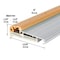 M-D Building Products 4-9/16 in. x 1-3/8 in. x 36 in. Silver Adjustable Aluminum Thermal Break Threshold 43822 - alternate 4