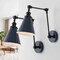 Jonathan Y Rover 7" Classic Industrial Metal Adjustable Arm LED Wall Sconce, Navy/Black, 2PK JYL7462G-SET2 - alternate 6
