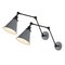 Jonathan Y Rover 7" Classic Industrial Metal Adjustable Arm LED Wall Sconce, Gray/Black, 2PK JYL7462H-SET2 - alternate 1
